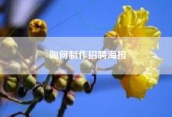如何制作招聘海报