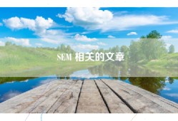 SEM 相关的文章