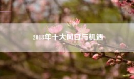 2018年十大风口与机遇