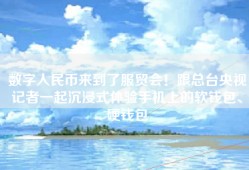 数字人民币来到了服贸会！跟总台央视记者一起沉浸式体验手机上的软钱包、硬钱包
