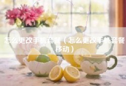 怎么更改手机套餐（怎么更改手机套餐移动）