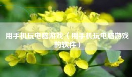 用手机玩电脑游戏（用手机玩电脑游戏的软件）