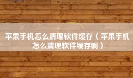 苹果手机怎么清理软件缓存（苹果手机怎么清理软件缓存啊）