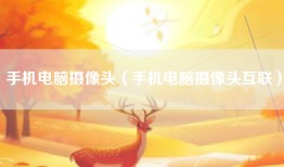 手机电脑摄像头（手机电脑摄像头互联）