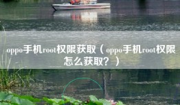 oppo手机root权限获取（oppo手机root权限怎么获取？）