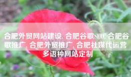 合肥外贸网站建设, 合肥谷歌SEO, 合肥谷歌推广, 合肥外贸推广, 合肥社媒代运营 – 多语种网站定制