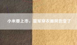 小米要上市，雷军穿衣画风也变了