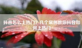 抖音怎么上热门？几个案例教你抖音如何上热门