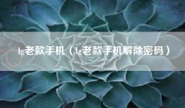 lg老款手机（lg老款手机解除密码）