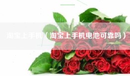 淘宝上手机（淘宝上手机电池可靠吗）