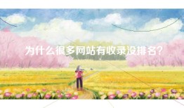 为什么很多网站有收录没排名？