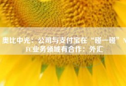 奥比中光：公司与支付宝在“碰一碰”NFC业务领域有合作：外汇