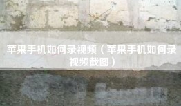 苹果手机如何录视频（苹果手机如何录视频截图）