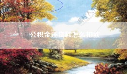 公积金还贷款怎么扣款