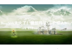 DeepSeek太火了！理想同学App也接入DeepSeek R1&V3模型