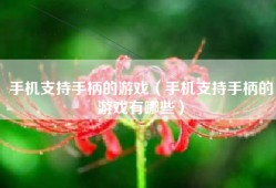 手机支持手柄的游戏（手机支持手柄的游戏有哪些）