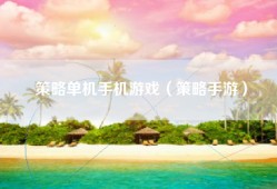 策略单机手机游戏（策略手游）