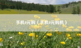 手机0元购（手机0元购机）