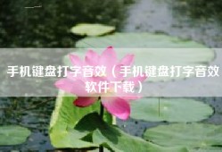 手机键盘打字音效（手机键盘打字音效软件下载）