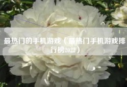 最热门的手机游戏（最热门手机游戏排行榜2022）