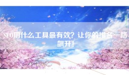 SEO用什么工具最有效？让你的排名一路飙升！