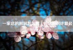 一家店的利润怎么算（门店利润计算公式）