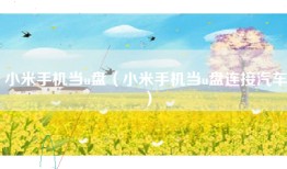 小米手机当u盘（小米手机当u盘连接汽车）