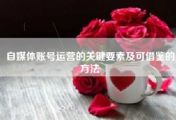 自媒体账号运营的关键要素及可借鉴的方法
