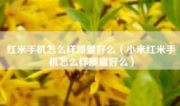 红米手机怎么样质量好么（小米红米手机怎么样质量好么）