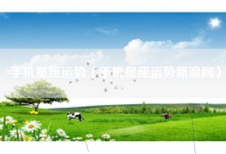 手机星座运势（手机星座运势新浪网）