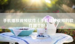 手机播放视频软件（手机播放视频的软件哪个好）