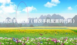 修改手机配置（修改手机配置的代码）
