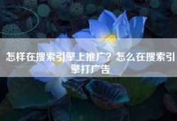 怎样在搜索引擎上推广？怎么在搜索引擎打广告