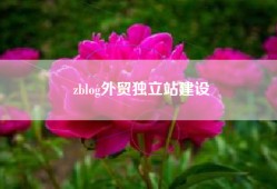 zblog外贸独立站建设