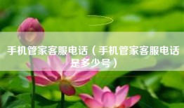 手机管家客服电话（手机管家客服电话是多少号）