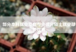 部分本科就业垫底专业读完硕士就业却很吃香
