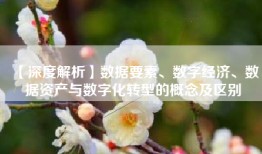 【深度解析】数据要素、数字经济、数据资产与数字化转型的概念及区别