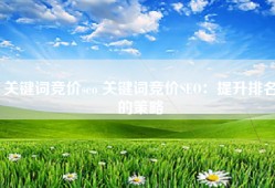 关键词竞价seo 关键词竞价SEO：提升排名的策略