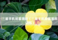 三星手机屏幕黑屏（三星手机屏幕黑屏闪烁）