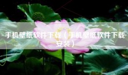 手机壁纸软件下载（手机壁纸软件下载安装）
