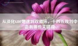 从淡化GDP增速到双循环，十四五规划中会有哪些关键词