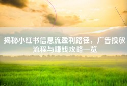 揭秘小红书信息流盈利路径，广告投放流程与赚钱攻略一览