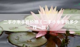 二手小米手机价格（二手小米手机多少钱一部）