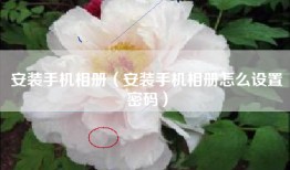 安装手机相册（安装手机相册怎么设置密码）