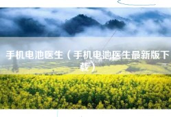 手机电池医生（手机电池医生最新版下载）