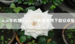 skype手机版（skype手机版免费下载安卓版）