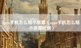 oppo手机怎么缩小屏幕（oppo手机怎么缩小屏幕比例）