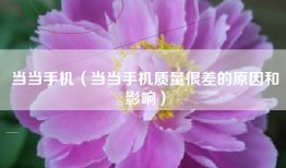 当当手机（当当手机质量很差的原因和影响）