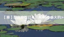 【原】想创业看过来，未来5年最火的20个创业项目