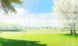 手机图片不显示怎么办（手机上的图片不显示出来是什么原因）